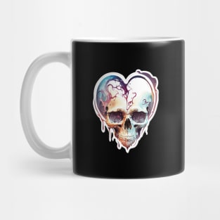 Colorful Heart Shaped Skull Mug